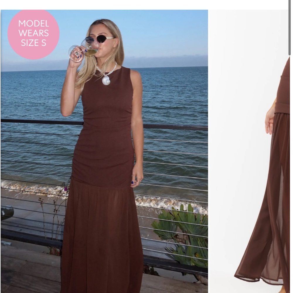 NWT Aria Maxi Dress in Chocolate by Show Me Your Mumu: Brown Fall Wedding Guest
